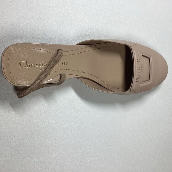 SINGLE‎ SHOE ONLY CHRISTIAN DIOR Day Slingback  Leather  Pumps Nude Size EU 38 - Picture 4 of 11